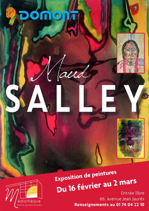 Affiche expo peintures Maud Salley fév 2023