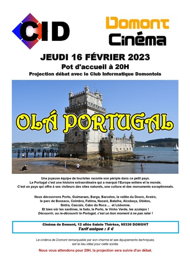 Affiche projection débat Portugal CID fév 2023