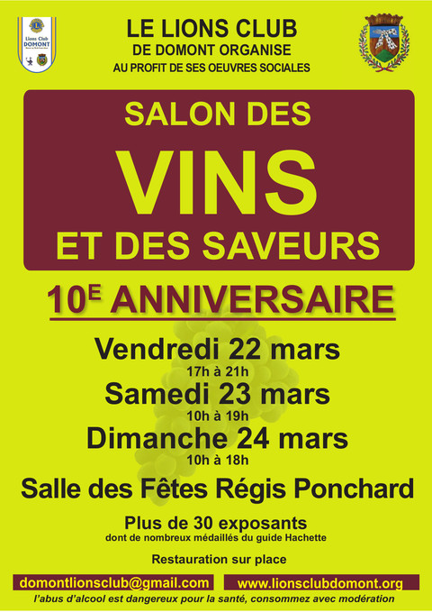 Affiche Salon des vins mars 2024