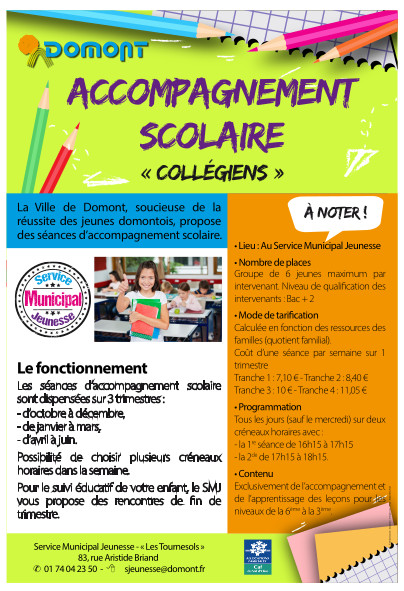 Affiche Accompagnement scolaire 2022 23
