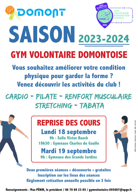 Affiche gym volontaire saison 2023 2024